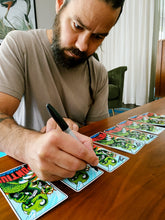 Load image into Gallery viewer, Pontiusaurus Sticker by StrangeLove Signed by Chris Pontius
